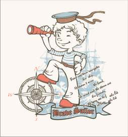 Серия принтов "Маленькия моряк"