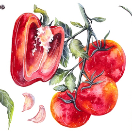 Ярко-красные овощи