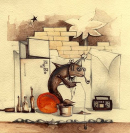 "Пьяная рыба в ухе орала песни,,,"