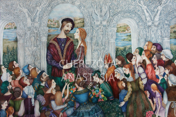  Иллюстрация к сказке Г. Х. Андерсена "Дикие лебеди"