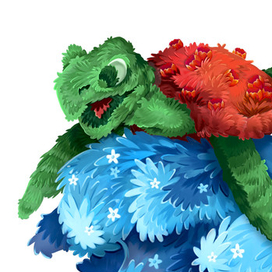 Цветочная черепашка