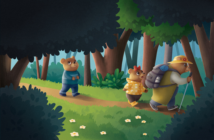 Мишки в лесу