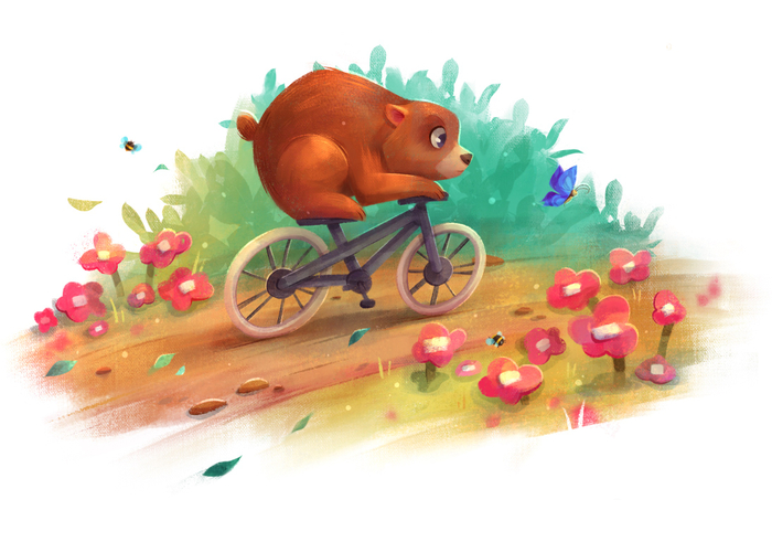 любопытный медведь 