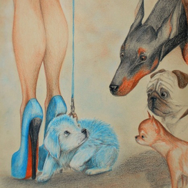 Голубой щенок