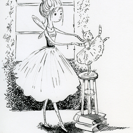 Балеринка с кошкой