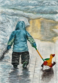 Утка на прогулке