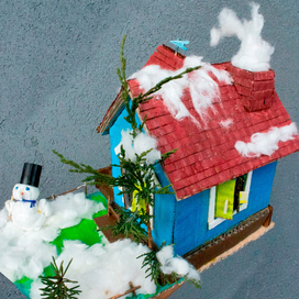 теплый зимний домик