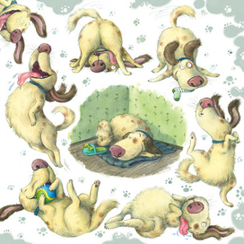 Иллюстрация для книги" Жизнь собачья" К .Валаханович ( изд-во Энас-Книга)