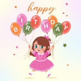 Открытка " Happy Birthday"