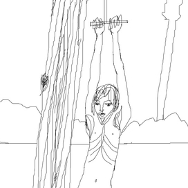 девочка на тарзанке