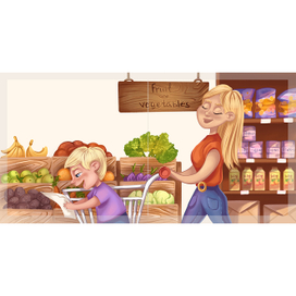 Разворот к книге "My Shopping list"