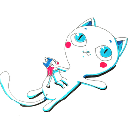 Котик и девочка