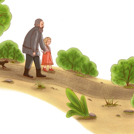 Иллюстрация к сказу Серебряное копытце