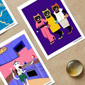 Серия открыток Pets