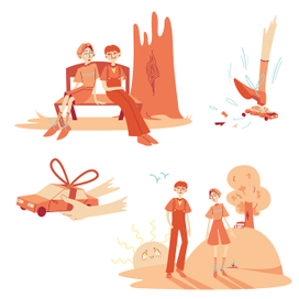 Серия иллюстраций для детской книги