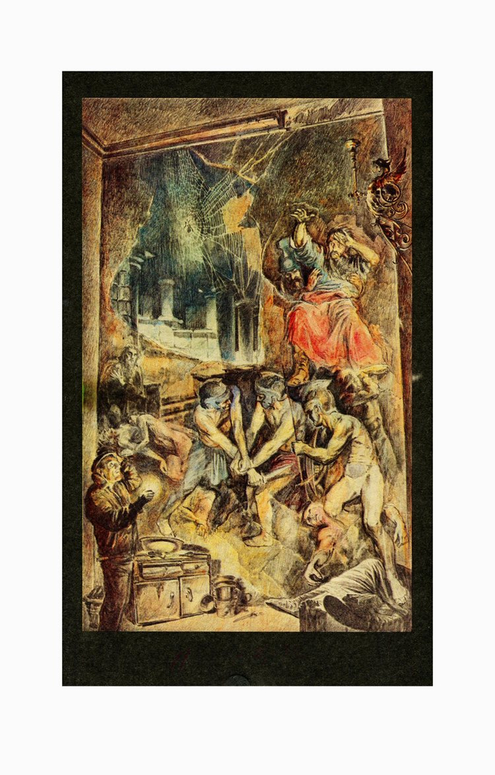 полосная иллюстрация А.Беляев"Последний человек из Атлантиды"