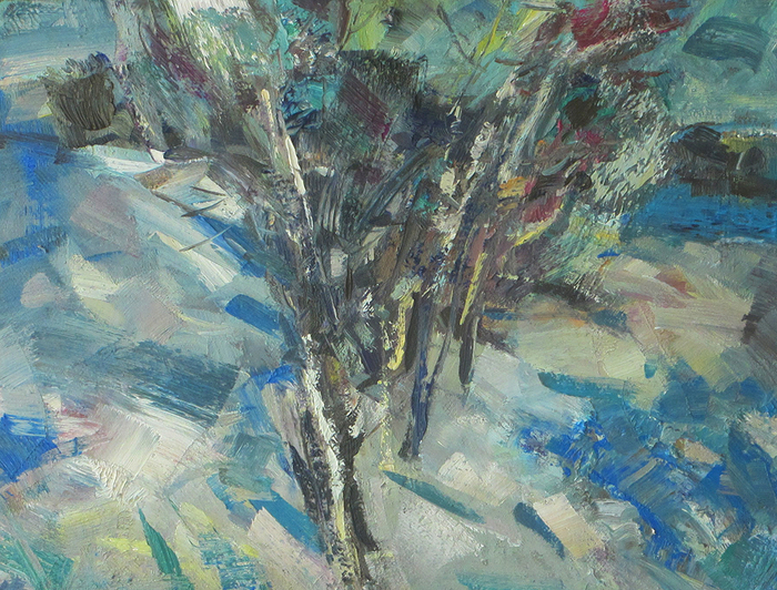 солнечно и сыро. этюд