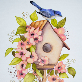Птичий дом. Цветы