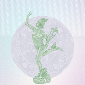 Гермес гильош фон странички документа удостоверения пропуска сертификата