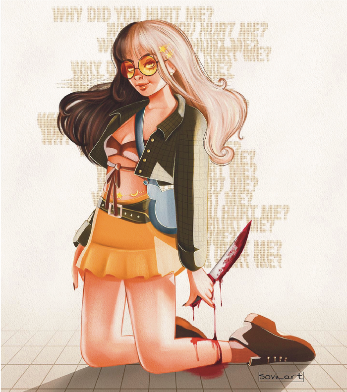 Иллюстрация с девушкой 