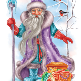 Морозко. Иллюстрирование карточек для детской игры