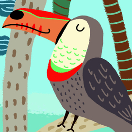 Abstract art about animals of jungle