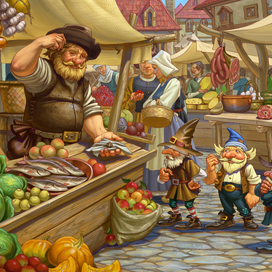 иллюстрация для сказки " Гномы и тайна королевского кольца "