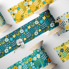 Бесшовный паттерн Mille fleurs