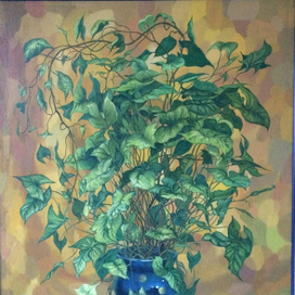 На желтом фоне