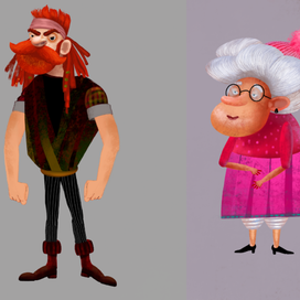 Персонажи для перекладной растровой анимации