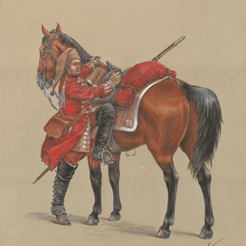 Французский драгун 1740-1742 год. 