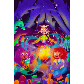 Детская сюжетная иллюстрация