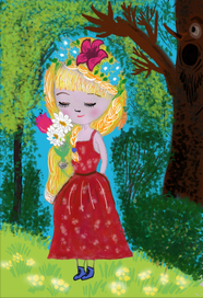 Девочка с цветами