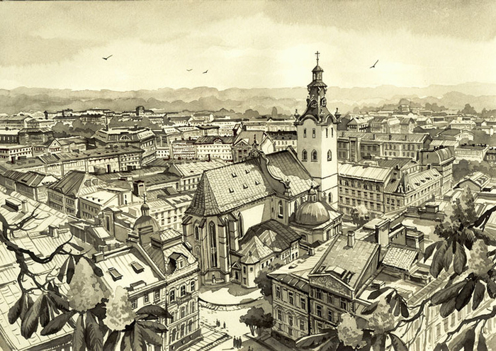 ПАНОРАМА  ЛАТИНСКОГО  СОБОРА