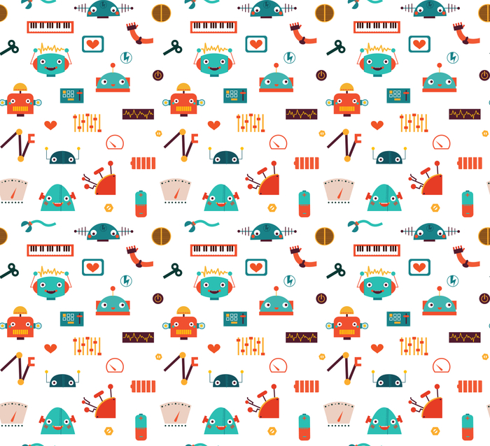 Милые роботы pattern