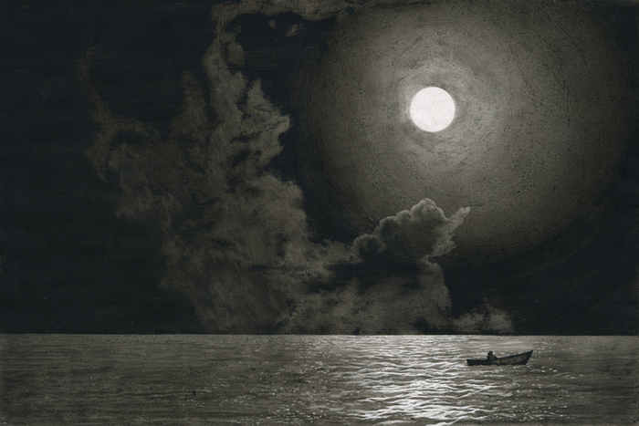 Иллюстрация к повести Эрнеста Хемингуэя "Старик и море"