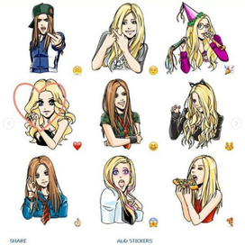Стикеры  Avril Lavigne