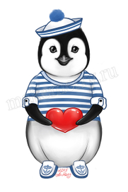 Иллюстрация для принтов- "Пингвиненок"