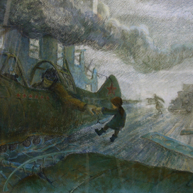 Эскиз к анимационному фильму "Вынужденная посадка"