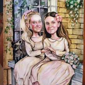 Шарж "Две сестры"