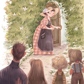 Иллюстрация для книги "Майсси из цветочного домика"