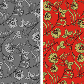 паттерн "хохлома" 2