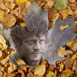 Мои рисунки на листьях