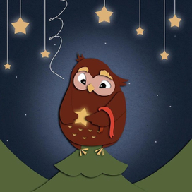 Новогодняя открытка из серии « Совушки»