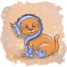 Кот в костюме дракона