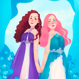 Портрет в моем стиле с простым фоном