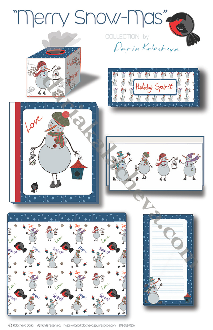 "Зимнее счастье" для печатной продукции. Art Licensing