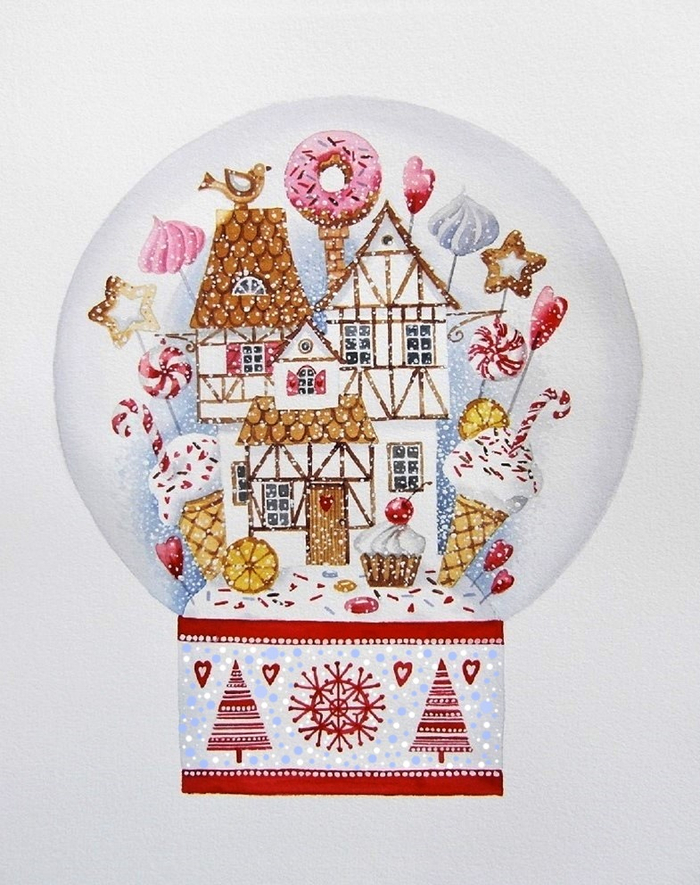 Новогодний снежный шар