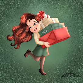 Девочка с подарками 