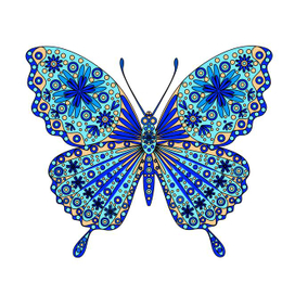 Иллюстрация к книге "Сказки-раскраски". Бабочка